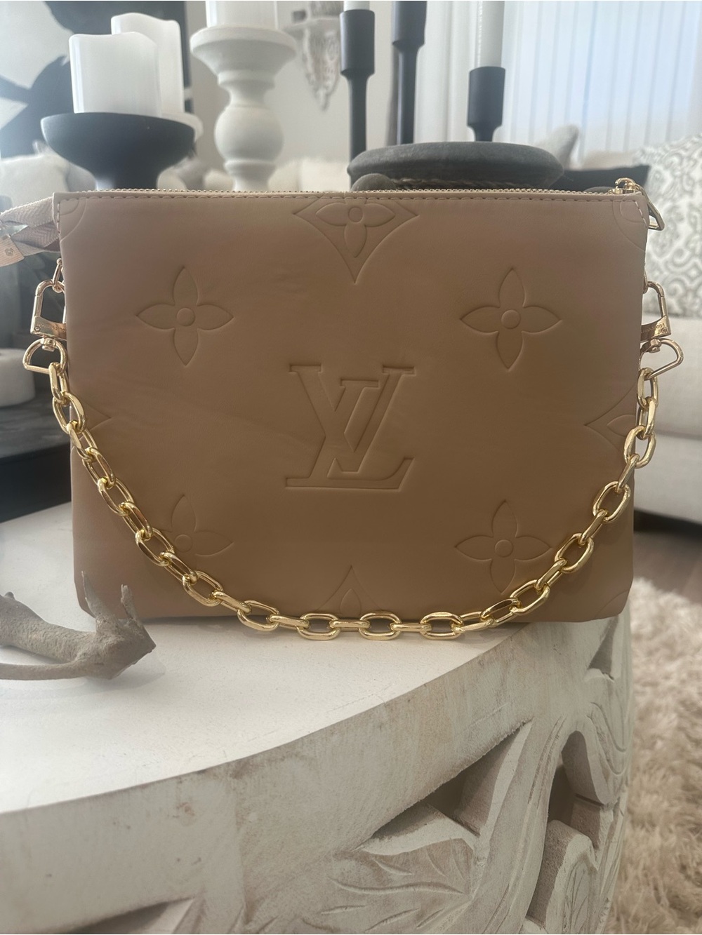 clutch bag purse handbag with gold chain! NEW